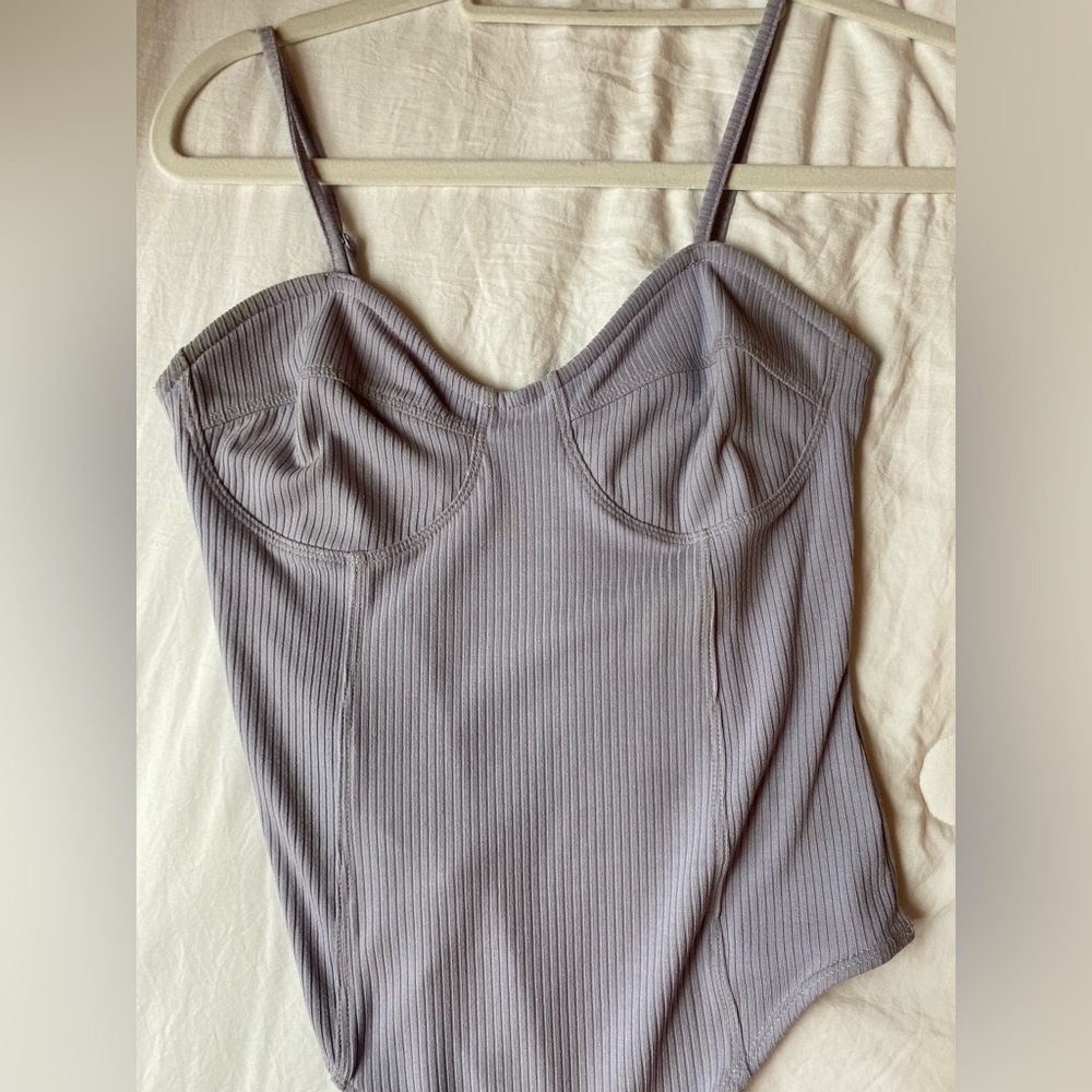 light purple bodysuit